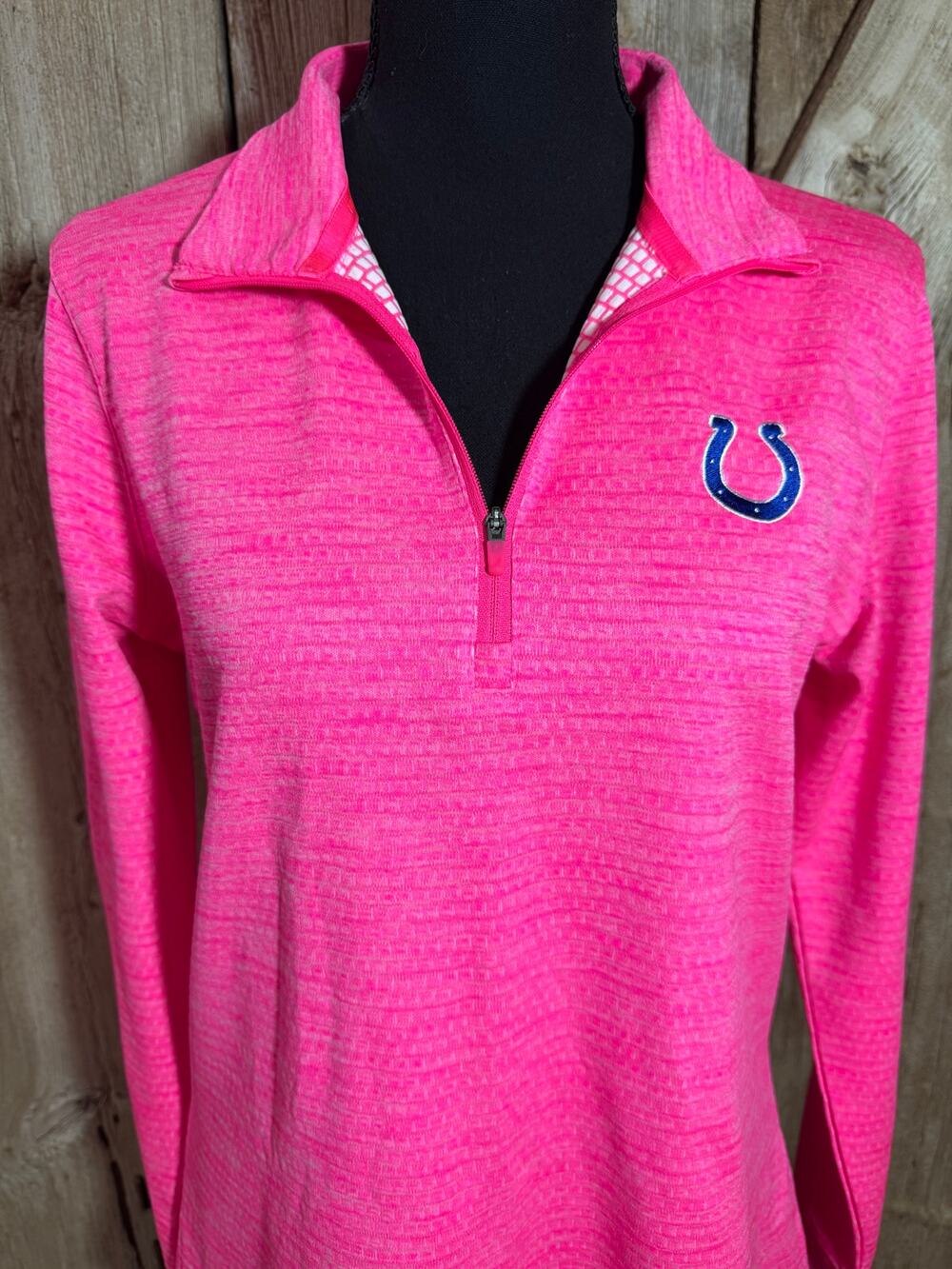 Hot Pink Nike Golf Quarter Zip Pullover Shirt Women's Large L Indianapolis Colts